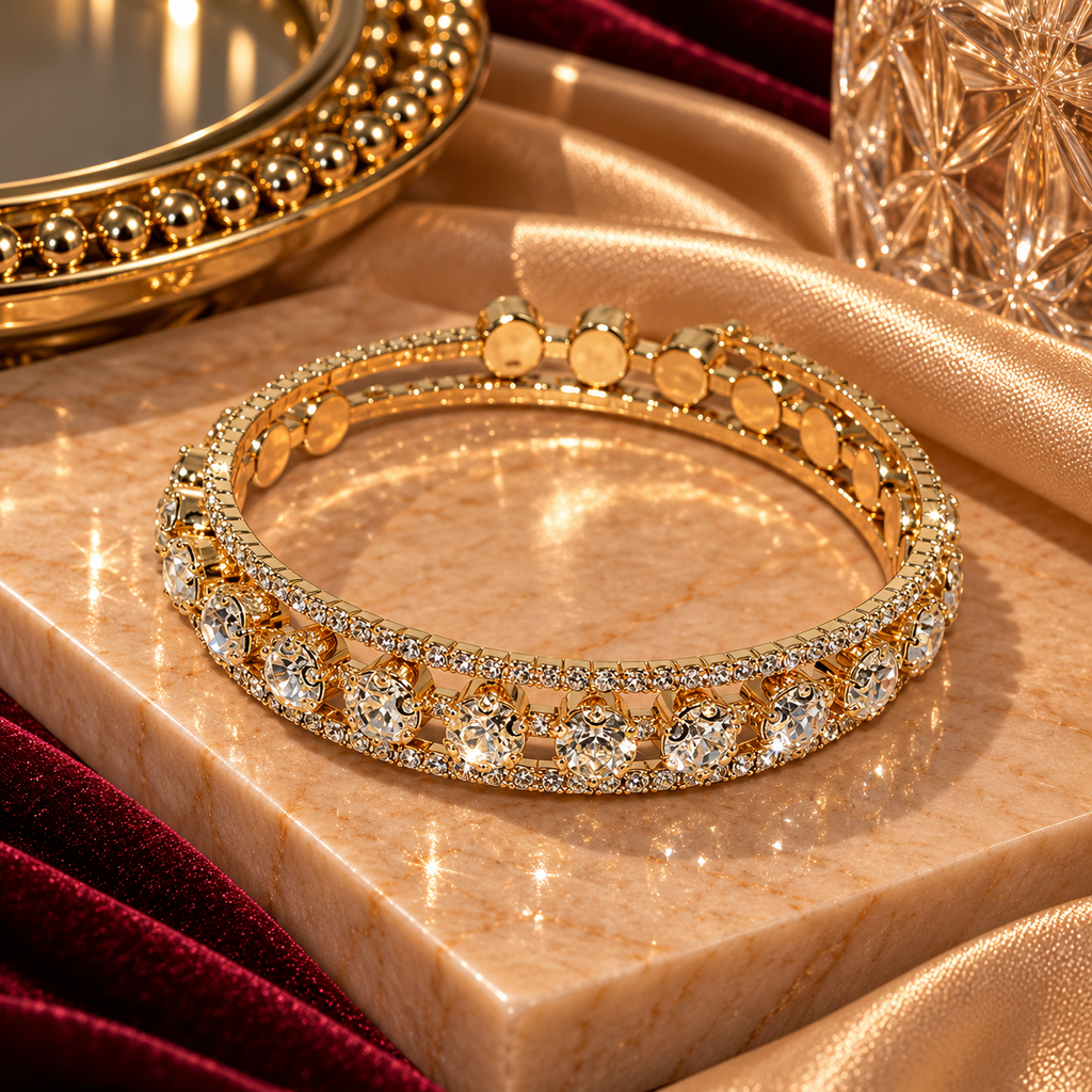 Celeste Crystal Bangle