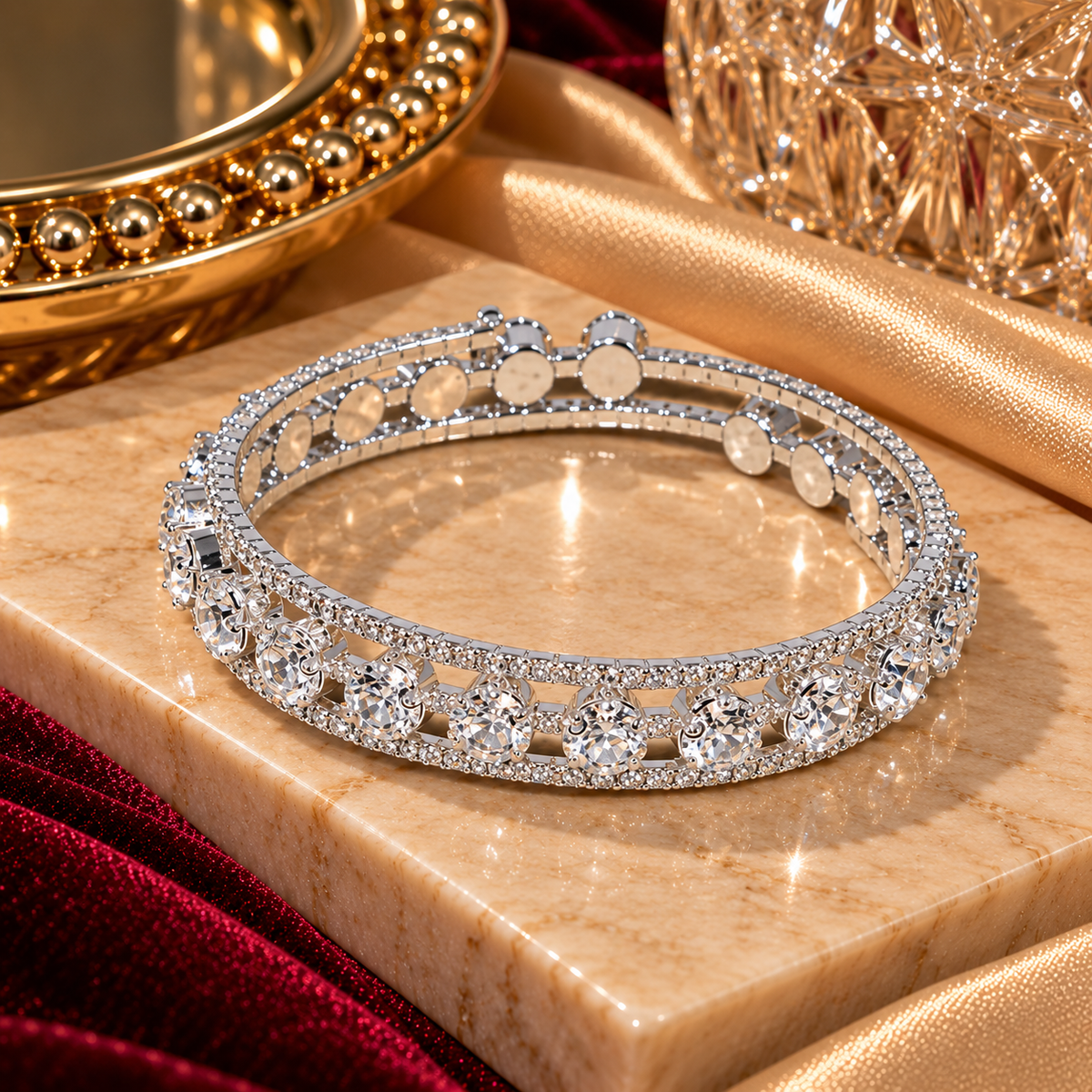 Celeste Crystal Bangle