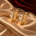 Crystal Bloom Hoops
