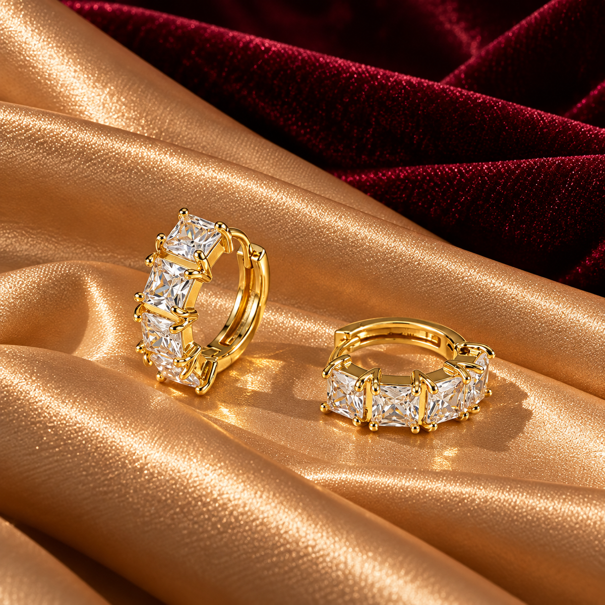 Celeste Zircon Hoops