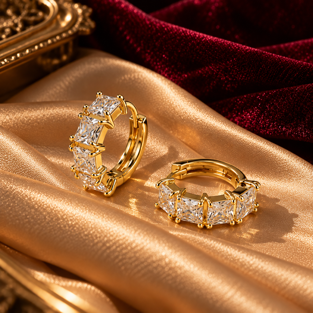 Celeste Zircon Hoops