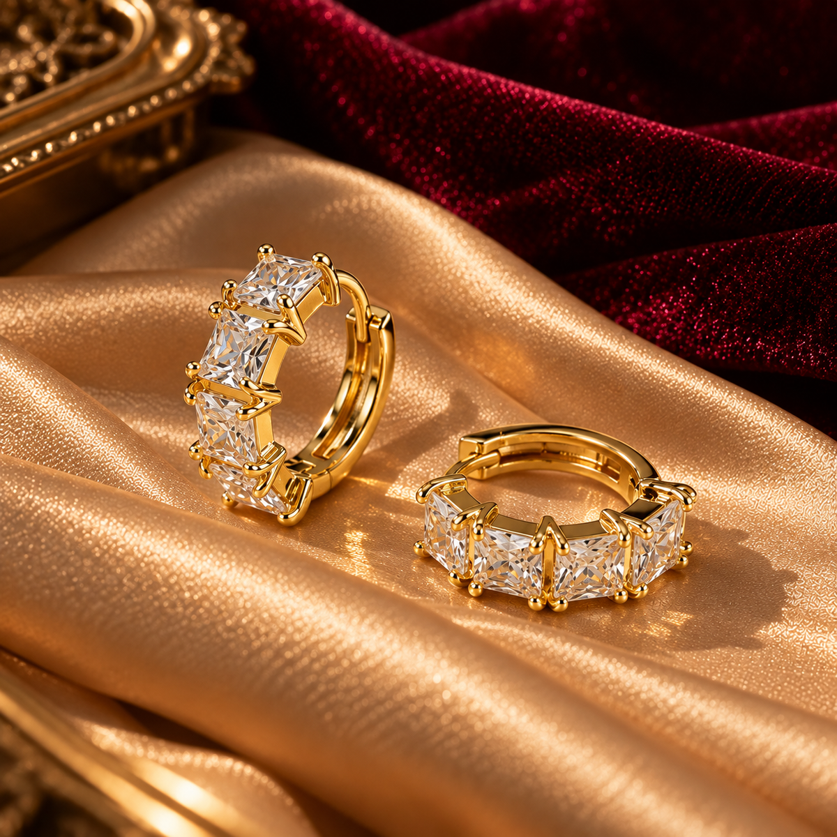 Celeste Zircon Hoops